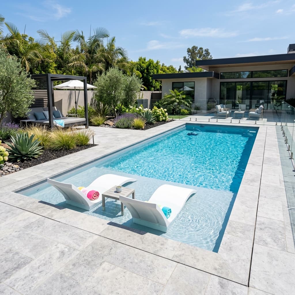 Beautiful pool construction