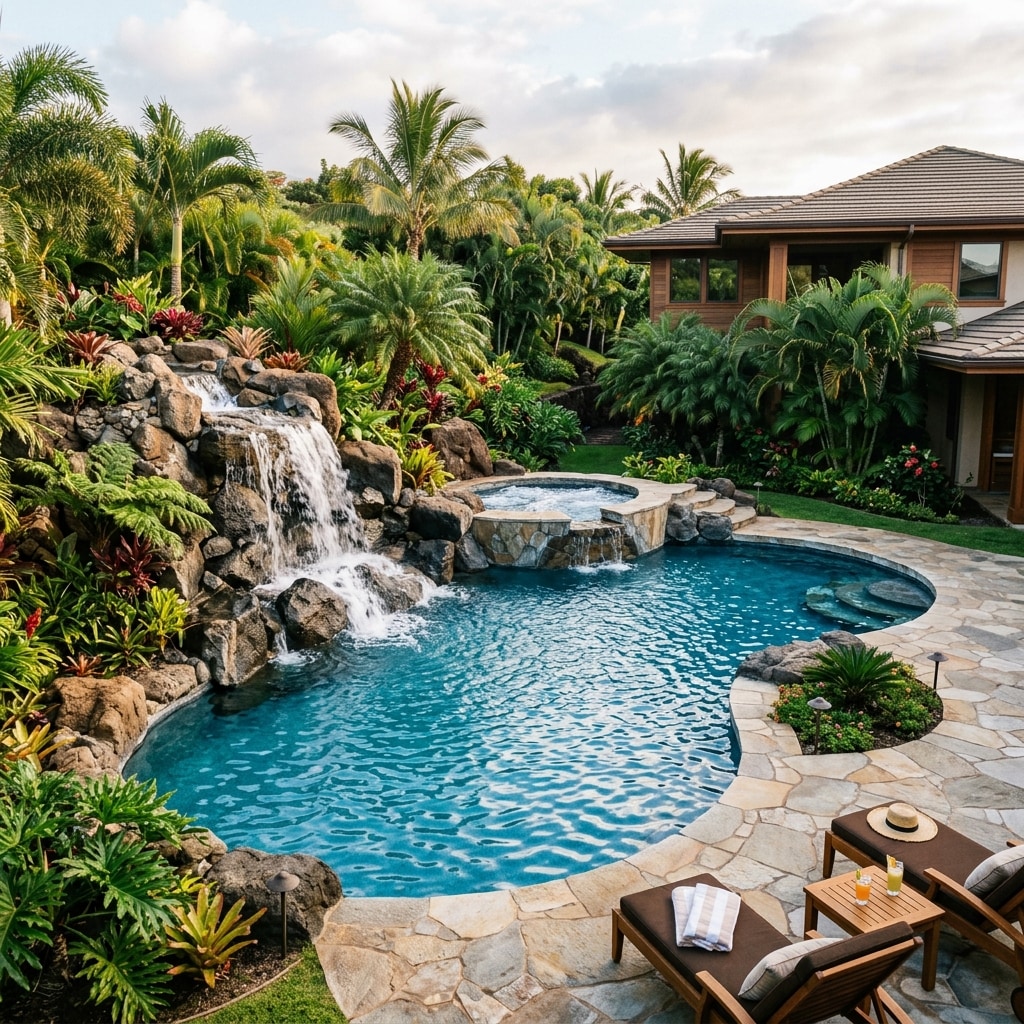 Beautiful pool construction